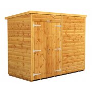 Power 8x4 Pent Garden Shed - Windowless / Double Door